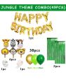 Jungle Theme Birthday Decoration - 49 Pcs, Birthday Decoration Items For Boy, Girl | Animal Theme Decor | Jungle Safari Birthday Decoration For Kids | Forest Theme Birthday Decoration Kit. 