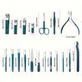 Professional 7/10/12/18 Piece Nail Care Kit Stainless Steel Manicure & Pedicure Set Nail Clipper Set with Travel Case. 