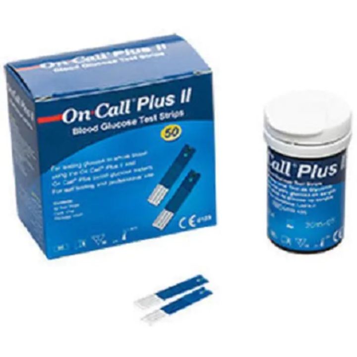 ON CALL PIUS Blood Glucose Test Strips 25 & 50 Pcs