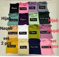 HIJAB NAQAB AND CAP  SET (3 PCS). 