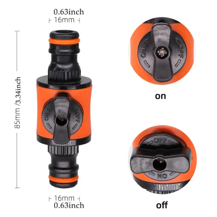 1PC/2PCS%2016MM%20Equal%20Garden%20Hose%20Shut%20Off%20Valve%20Fitting%20Plastic%20Tubing%20Tap%20Adapter%20Quick%20Joint%20for%20Watering%20Irrigation%20Car%20Wash%20-%20Image%202