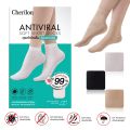 Cherilon Cherilon Health Socks, Fibers Imported from France. Ankle Socks Protect Against Viruses + Bacteria + Musty Odors + Uv Light, Soft Onsa-Av010S + Onsa-Atvah. 