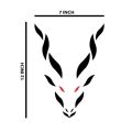 Markhor (White Sticker), Car Sticker,12x5 inch. 