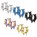 1 Pairs Stainless Steel Hinged Hoop Earrings For Men, Punk Spike Earrings.
