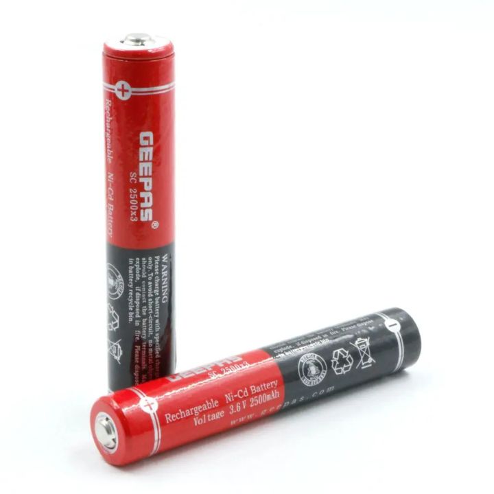 Geepas Rechargeable Torch Battery - 3.6V 2500mAh