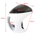 Motorcycle Red/White Front Headlight Fairing Windshield For Cafe Racer Honda Universal 7inch/16.5~18cm Retro Headlamp Windscreen. 