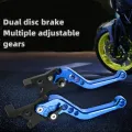 Universal For YAMAHA Honda Suzuki CNC Motorcycle Adjustable Brake Clutch Levers Motorbike Brake Lever Handle Bar Motor Grips. 