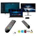 Q2 TV Backlight Air Mouse Gyroscope Wireless IR Learning 2.4GHz RF Smart Voice Remote Control for Laptop/Computer/Android TV Box. 