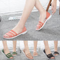 Women's Flat Beach Sandals Slip On Summer,Summer vacation women's casual flat slides Perfect Beach & Pool Footwear Summer Travel. 