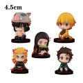5 Style/Set Q Version Demon Slayer Sitting Ghost Doll Tanjiro Nidouzi Inosuke Zenizu Figure Action Figure Movie Model Toys Doll. 