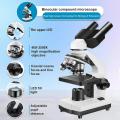 Professional Biological Optical Compound Binocular Microscope,5000X MicroscopeWith Electronic Eyepiece,Can Connect Computer.