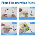 50 Sheets Waterproof Cold Laminating Film A6 Hologram Star Dot Self-adhesive Paper film DIY Package Card Photo Laminating Film.