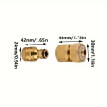 2/6Pcs Brass Garden Hose Quick Connector Set Fit 1/2" 3/4" Male Thread Faucet Sprinkler Nozzle for Yard Lawn Plant Watering. 