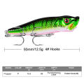 FLYSAND Hot Selling Popper Lure Topwater Bait Fishing Bait Hard Bait 93mm/12.5g Artificial Wobblers Plastic Fishing Tackle Tools. 