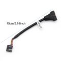 USB 3.0 to USB 2.0 Converter 20 Pin Male to 9 Pin PC Motherboard Female Data Cable Adapter Extend Cord for PC Computer. 