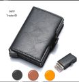 Antitheft Rfid Credit Card Holder Wallets Men Leather Aluminum Box Metal Male Purse Bag Small Cardholder Case Minimalist Wallet 💳 Rfid ( Radio-Frequency IDentification ) RFID wallet for man. 