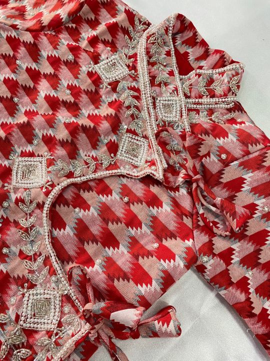Dhaka%20Chaubandi%20Cholo%20With%20Limbu%20Silamsakma%20Design%20Handwork%20On%20Machine%20Weave%20Fabric,%20Dhaka%20Chaubandi%20Cholo%20With%20Handwork%20-%20Image%203