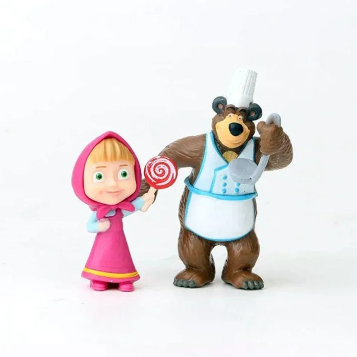 New%2010Pieces%20Masha%20and%20the%20Bear%20Action%20Figure%20Anime%20Model%20Cartoon%20Toys%20For%20Friends%20%20-%20Image%205