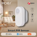 MOES Tuya Zigbee Smart PIR Sensor Battery Powered Human Body Infrared Motion Detection Scene Linkage Work With Smart Life APP. 