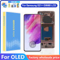 For AMOLED For Samsung S21 Plus LCD Display Touch Screen  Digitizer Assembly For S21+ G996B SM-G996B/DS LCD With Frame. 