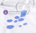 1pc Smooth Pillow Protector Zippered Waterproof Pillow Cover Breathable Pillowcase Bedbug Proof & Anti Mites.