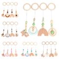4 Pcs/Set Baby Teething Nursing Rattle  Play Gym Frame Stroller Hanging Pendants Wooden Ring Teether Molar. 
