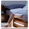 PIR Motion Sensor LED Night Light Dimmable Rechargeable Closet Room Aisle Wireless Portable Lighting Bedroom Desk Lamp Detector. 