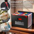 STONEGO Accordion Bag 13/25 Grid Three-side Sealed Flap Folder, Office Document Storage Bag, Durable and Waterproof Design.