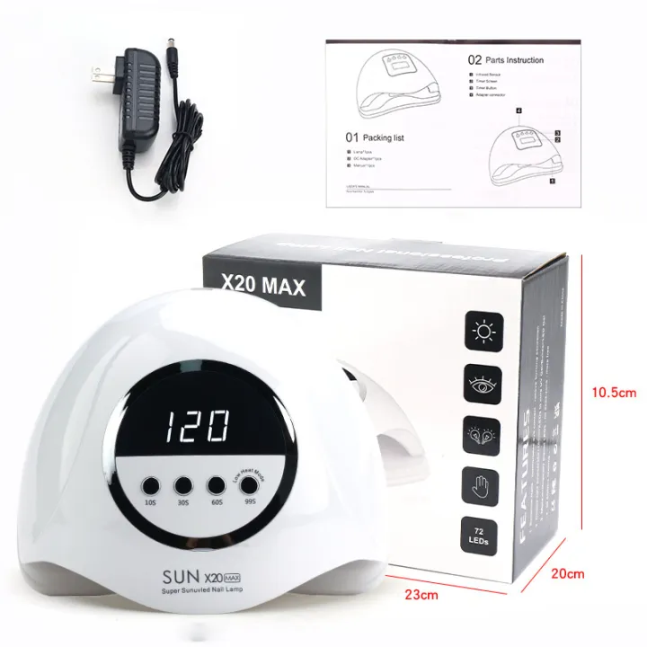 330W%20SUN%20X20%20MAX%20UV%20LED%20Nail%20Lamp%20for%20Manicure%20Gel%20Polish%20Drying%20Machine%20with%20Large%20LCD%20Touch%20Professional%20Smart%20Nail%20Dryer%20Tool%20-%20Image%206