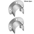 U Shaped Wardrobe Bracket Stainless Steel Closet Clothes Hanging Rod Holder Multipurpose Curtain Rod Support For Bathroom.
