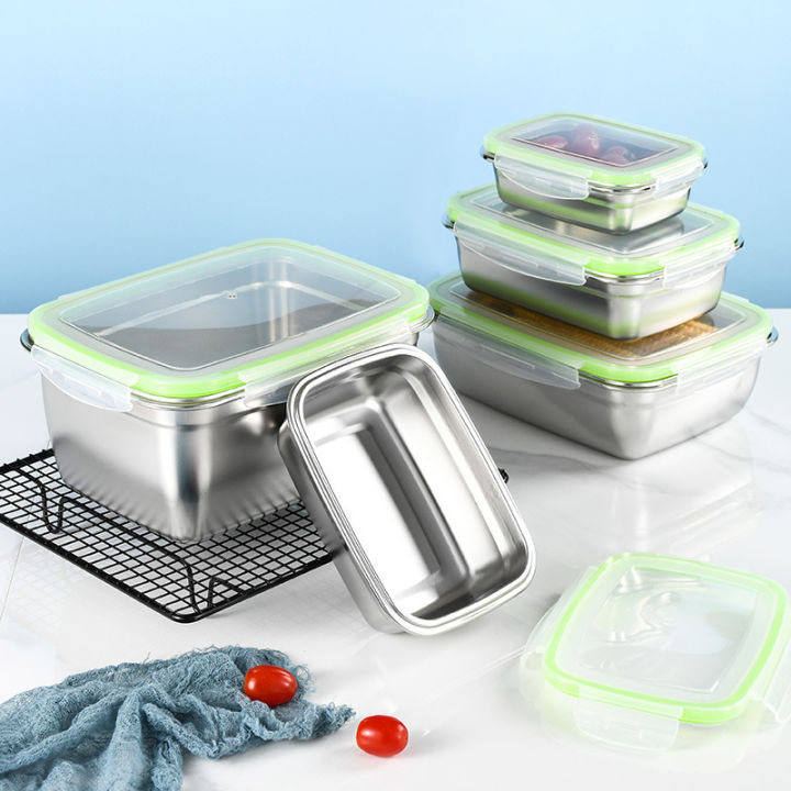 304%20Stainless%20Steel%20Fresh-keeping%20Box%20Sealed%20Leak%20Proof%20Lunch%20Box%20Fruit%20Box%20with%20Lid%20Dumpling%20Container%20Refrigerated%20Storage%20Box%20-%20Image%204
