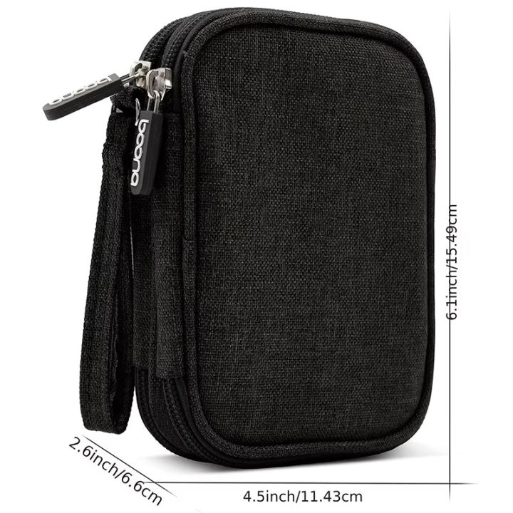 1PCS%20Grey/Black/Pink/Navy%20NEW%20Travel%20Organizer%20Bag%20Cable%20Storage%20Organizers%20Pouch%20Carry%20Case%20Portable%20Double%20Layers%20Storage%20Bags%20-%20Image%203