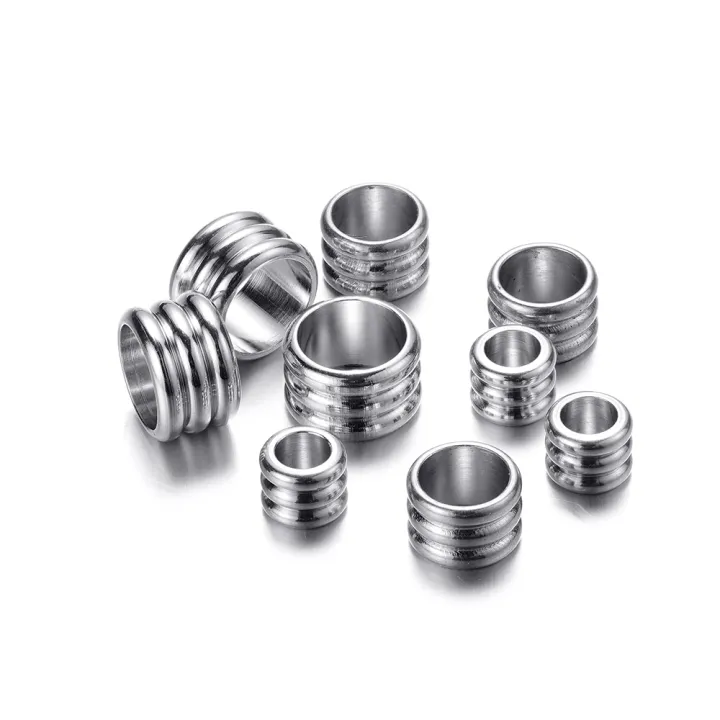 20pcs%203mm%205mm%206mm%20Stainless%20Steel%20Big%20Hole%20Spacer%20Beads%20DIY%20Charm%20Necklace%20Bracelet%20Jewelry%20Making%20Findings%20Accessories%20-%20Image%205