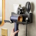 Hair Dryer Holder Wall Dryer Bracket Straightener Stand Hairdryer Organizer Hair Brush Storage Box Bathroom Accessories.