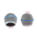 Mesh Ball Head Wired Wireless Microphone Grille Microphone Replacement Head Steel Shure SM58 Beta 58A. 