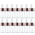 10/20pcs Mini Dropper Bottles Glass Empty Essential Oil Aromatherapy Bottles Rose Gold Cap Pipettes Bottles 1ml 2ml 3ml 5ml. 