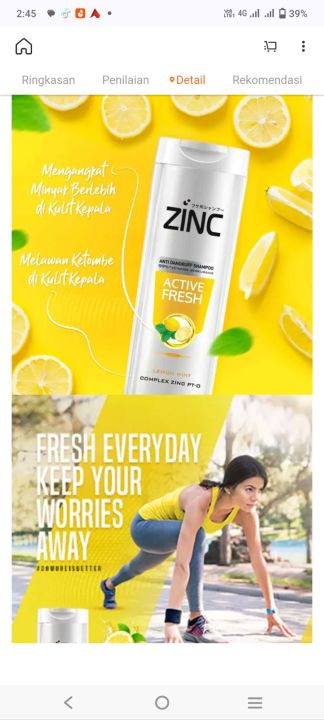 Zinc%20Anti%20Dandruff%20Shampoo%20Active%20Fresh%20Lemon%20Mint%20340ml%20-%20Image%205