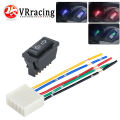 Universal Auto Car Power Window Switch Lifting Switch 5 Pin DC 12V 20A Blue/Red Light Color And Harness. 
