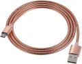 Metal Winding Micro USB Charging & Data Cable For Android Devices Rose gold. 