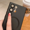 Luxury Wireless Charging Soft Silicone For Magsafe Case For Samsung Galaxy S22 S21 S23 S24 Ultra Plus Fe Matte Shockproof Cover. 