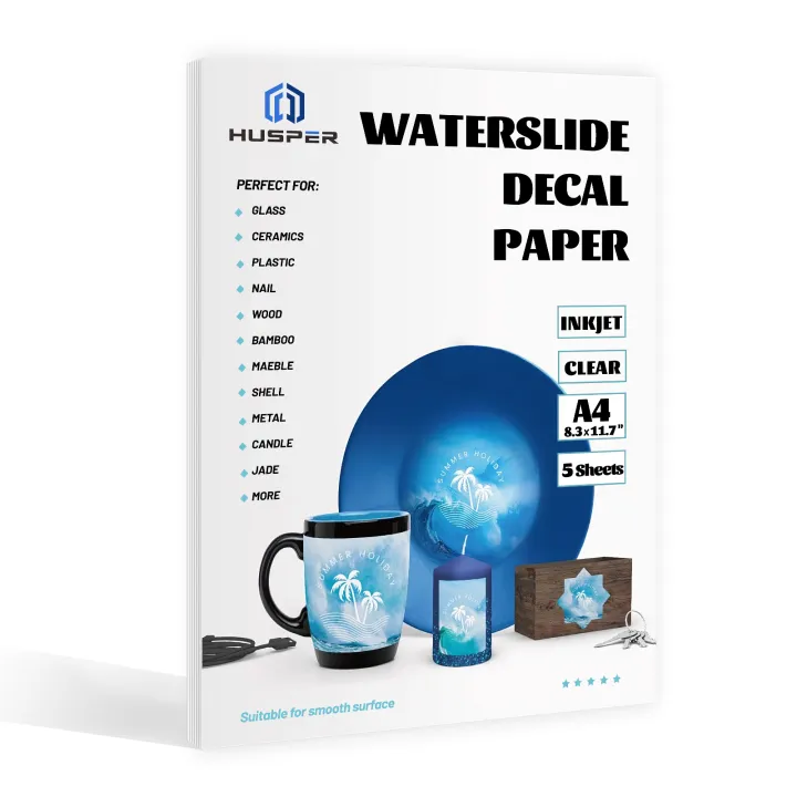 HUSPER%20Glossy%20Waterslide%20Decal%20Paper%20for%20INKJET%20Printer%20-%20CLEAR,%205%20Sheets,%20A4%20(8.3%C3%9711.7%20Inch),%20Clear%20Water%20Slide%20Transfer%20Printa%20-%20Image%207