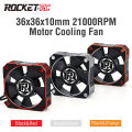 Rocket 35mm Metal Motor Cooling Fan 8.5V/21000RPM Heat Dissipation Cooling Fan for 1/10 1/12 1/8 RC Car Sensored Brushless Motor.