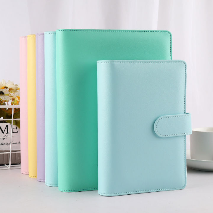 Macaroon%20Color%20A6/A5%20PU%20Leather%20DIY%20Binder%20Notebook%20Cover%20Diary%20Agenda%20Planner%20Paper%20Cover%20School%20Stationery%20-%20Image%205