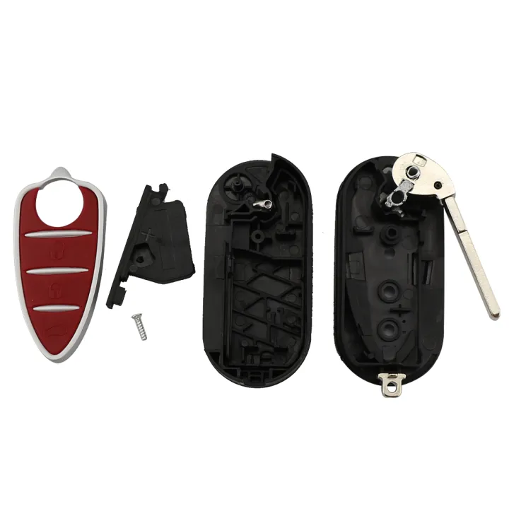 YIQIXIN%203%20Button%20Remote%20Car%20Key%20Shell%20For%20Alfa%20Romeo%20Giulietta%20Mito%20159%20GTA%20GTO%20Brera%204C%20Red%20%20SIP22%20Uncut%20Blade%20-%20Image%206