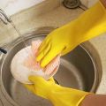 Latex Dishwashing Gloves Women's Waterproof Household Kitchen Washing Bowl Washing Clothes Vegetable Cleaning Household. 