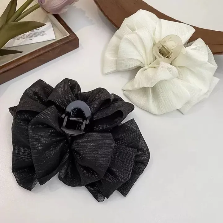 High-Grade%20Temperament%20Cloud%20Bubble%20Mesh%20Silver%20Silk%20Hair%20Clip%20For%20Women%20-%20Image%204