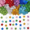 50 Pieces Colorful Glitter Foam Star Stickers, Self Adhesive Star Stickers Star Shaped Wall Stickers for Kid's Arts Craft Supplies Home Birthday Party.... 