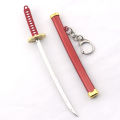 8 Style Roronoa Zoro Sword Keychains Accessories Buckle with Toolholder Scabbard Katana Sabre Car Metal Key Chains Toys. 