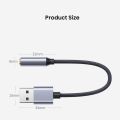 USB to 3.5mm Jack Audio Adapter,USB to Audio Jack Adapter Headset USB A to 3.5mm TRRS 4-Pole Female External Stereo Sound Card. 