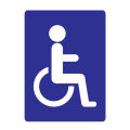 Waterproof Stickers Disabled Stickers Stickers for Disabled People (Disabled People) on Cars, Disabled Sign Stickers, 1 Sheet, 3 Stars [Code E-016]. 
